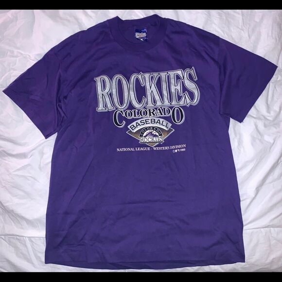 Vintage 1993 Colorado Rockies T-shirt - Picture 1 of 6